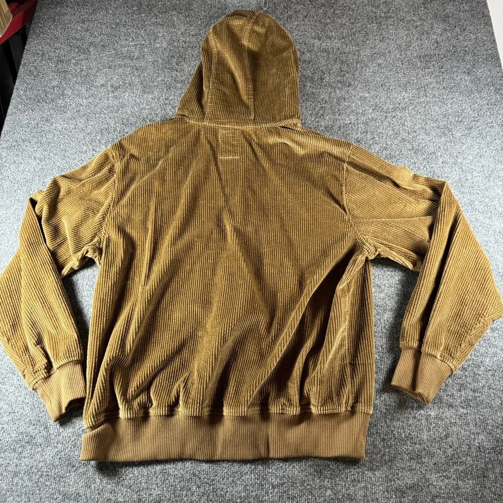 The Territory Ahead Corduroy Jacket Mens XL Brown Cotton Button Front Hoodie